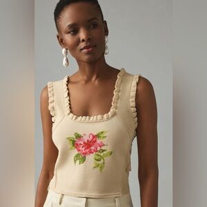 Anthropologie Back Bow Sweater Tank